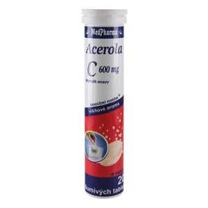 Medpharma Vitamín C 600 mg + Acerola 20 šumivých tabliet