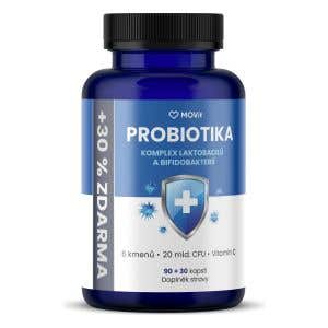 MOVit Energy Probiotika &ndash; komplex laktobacilů a bifidobakteri&iacute; 90 + 30 vegansk&yacute;ch kapsl&iacute;