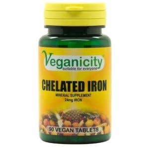 Veganicity Iron chelát železa 24 mg 90 vegan tablet