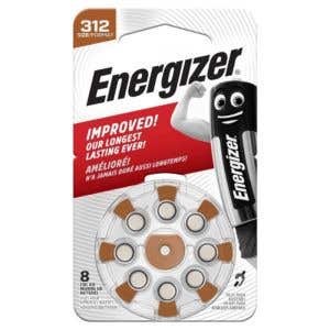 Energizer Baterie do naslouchadel Zinc Air 312 8 ks