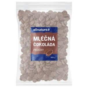 Allnature Mléčná čokoláda pecičky 500 g
