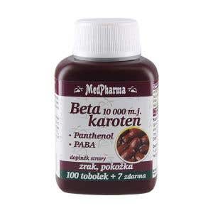 MedPharma Beta karotén 10000 IU + panthenol + PABA 107 kapsúl