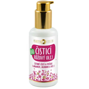 Purity Vision Růžový čisticí olej s arganem jojobou a vitamínem E BIO 100 ml