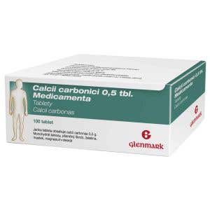 Glenmark Calcii Carbonici 0,5 tbl. Medicamenta 100 tabliet