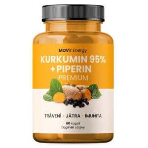 MOVit Energy Kurkumin Extrakt a Piperin 60 kapslí