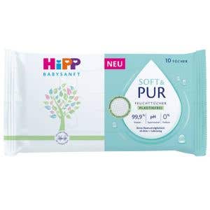 HiPP Babysanft Čistící vlhčené ubrousky Soft & Pur 10 ks