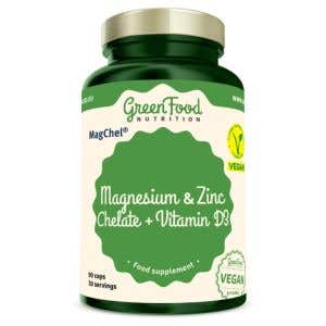 GreenFood Nutrition Magnesium & Zinc Chelate + Vitamin D3 90 kapslí