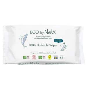 Eco by Naty Vlhčené obrúsky splachovateľné bez vône 56 ks