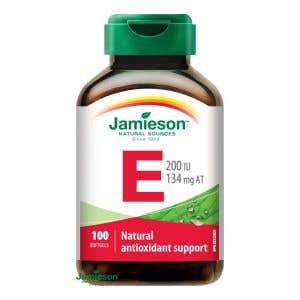 Jamieson Vitamín E 200 IU 100 kapslí