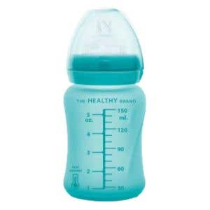 Everyday Baby Skleněná láhev s termo senzorem 150 ml – Turquoise