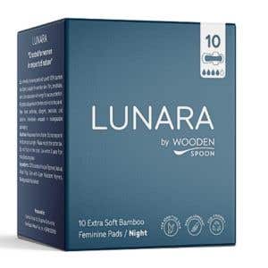 Wooden Spoon Lunara Rozložiteln&eacute; bambusov&eacute; nočn&iacute; menstruačn&iacute; vložky 10 ks
