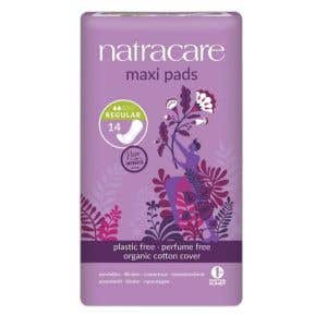 Natracare Menstruačn&iacute; vložky Maxi Regular bez křid&eacute;lek 14 ks