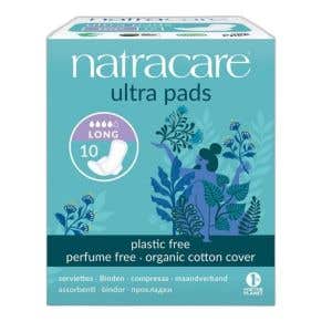 Natracare Menstruačn&iacute; vložky Ultra Long s křid&eacute;lky 10 ks