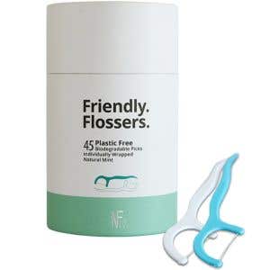 Natural Family Zubná niť s špáradlom Friendly Flossers 45 ks