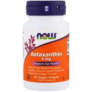 Now Foods Astaxanthin 4 mg 60 softgelových kapslí