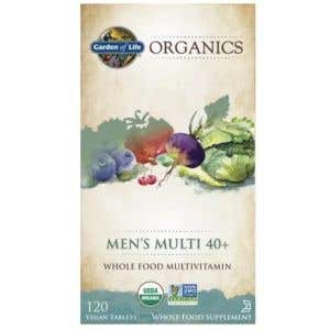Garden of Life Organics Mens 40 Multi - multivitamín pro muže od 40 let - 120 tablet