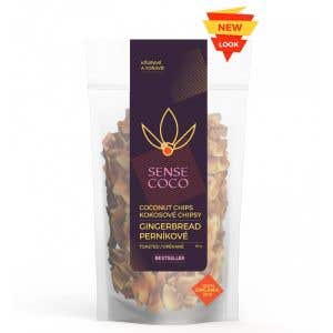 Sense Coco Kokosové chipsy – perníkové BIO 60 g