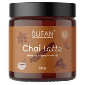 Šufan Chai latte bez cukru ve skle 30 g