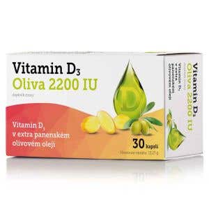 Glenmark Vitamin D3 Oliva 2200 IU 30 kapslí 