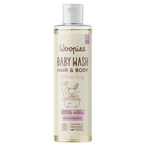 Wooden Spoon Woopies Dětský organický sprchový gel a šampon na vlasy 2v1 Cotton Hug 200 ml