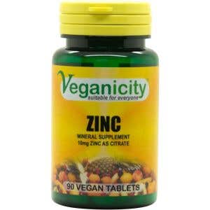 Veganicity Zinek citrát 10 mg 90 veganských tablet