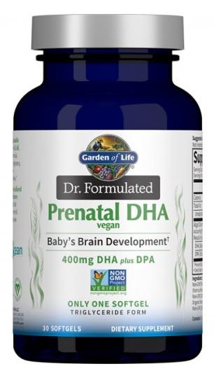 Garden of life Dr. Formulated Vegan Prenatal DHA, omega 3 pro těhotné ženy, 30 kapslí