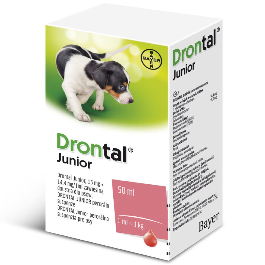 Drontal Junior pro psy 50ml + aplikátor