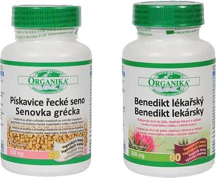 Organika Benedikt lékařský + Pískavice řecké seno 60 + 60 kapslí