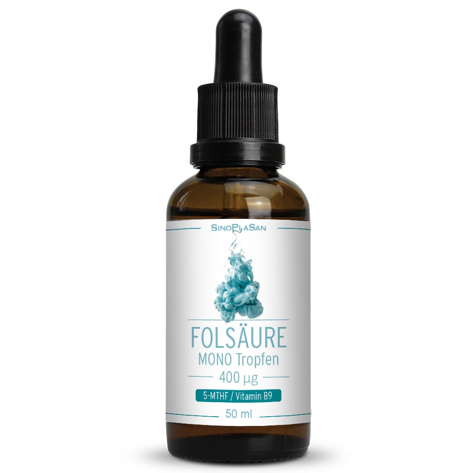 SinoPlaSan Mono kapky - Bioaktivní alternativa tekuté kyseliny listové 400 µg 50 ml