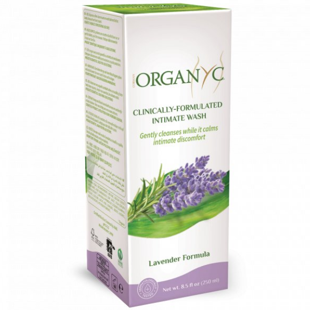 Organyc - Sprchový gel pro citlivou pokožku a intimní hygienu s levandulí, BIO 250 ml Obrázek
