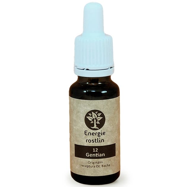 Energie rostlin Bachovy esence 12 – Gentian Esence víry a naděje 20 ml