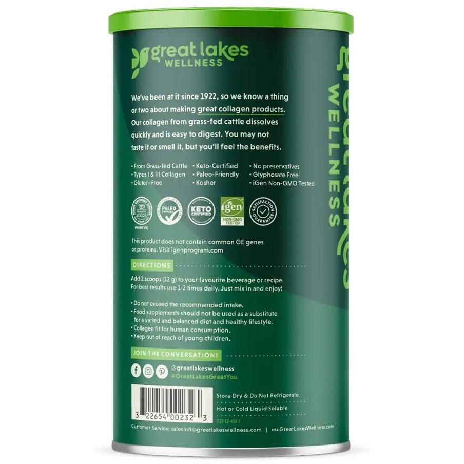 Great Lakes Hydrolyzovaný Kolagen, 454 g Obrázek