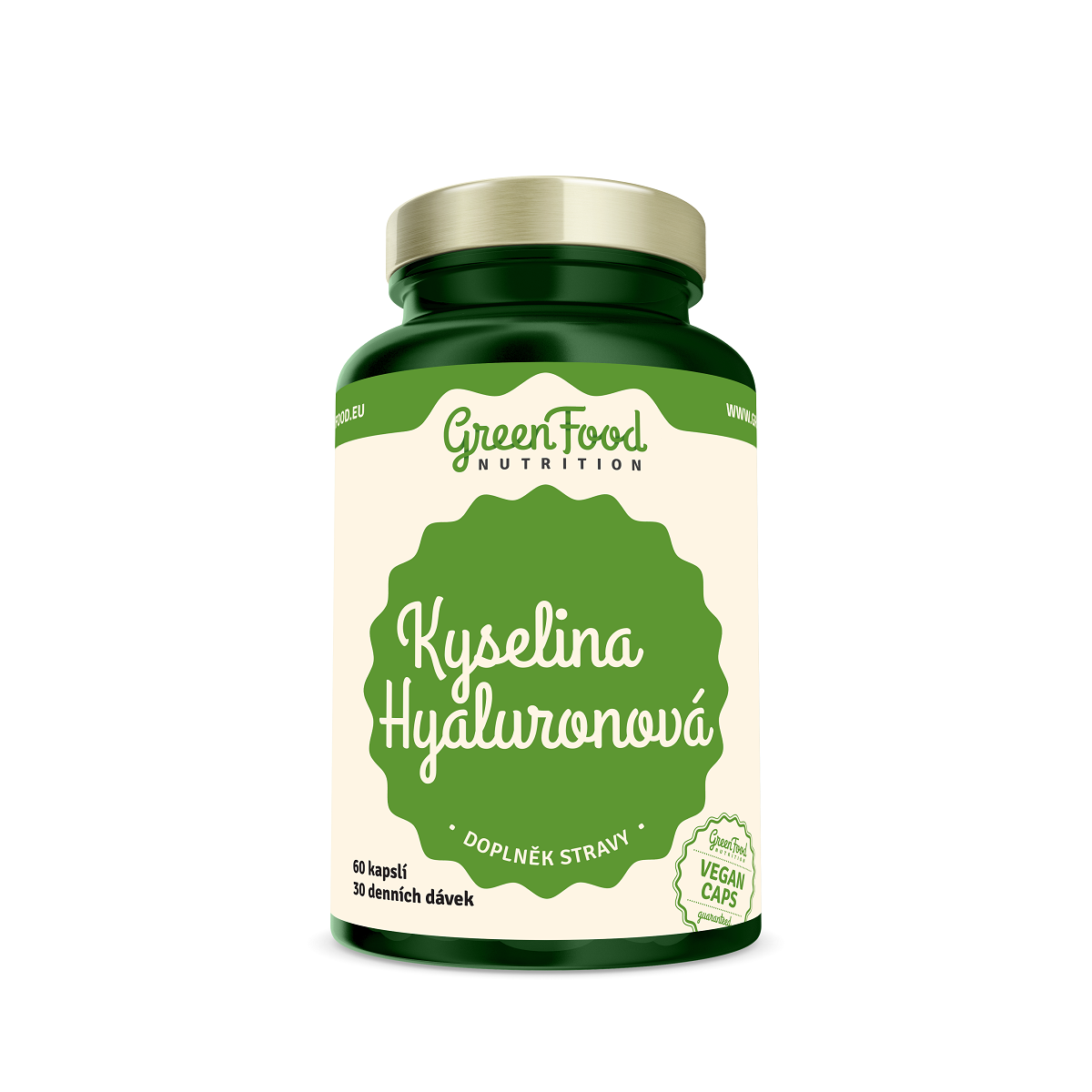 GreenFood Nutrition Kyselina Hyaluronová 60 kapslí