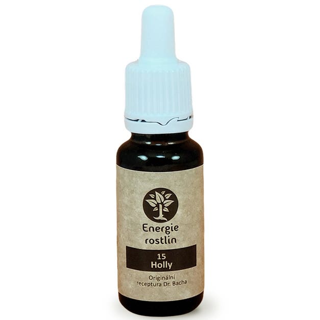 Energie rostlin Bachovy esence 15 - Holly Esence náklonnosti 20 ml