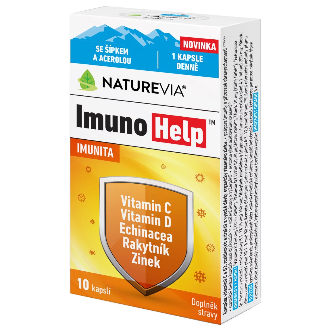 NatureVia ImunoHelp 10 rostlinných kapslí