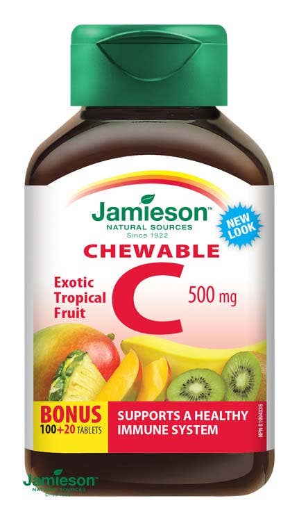 Jamieson Vitamin C 500 mg tropické ovoce cucací 120 tablet