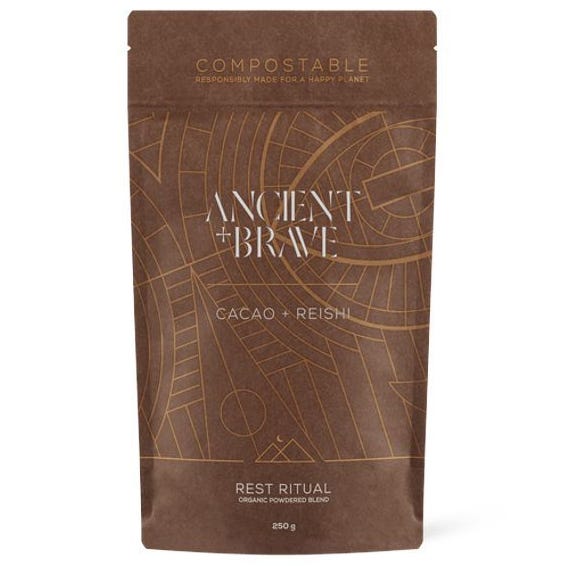 Ancient and Brave Cacao + Reishi v kompostovatelném sáčku 250 g
