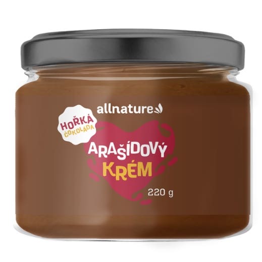 Allnature Arašídový krém s hořkou čokoládou 220 g