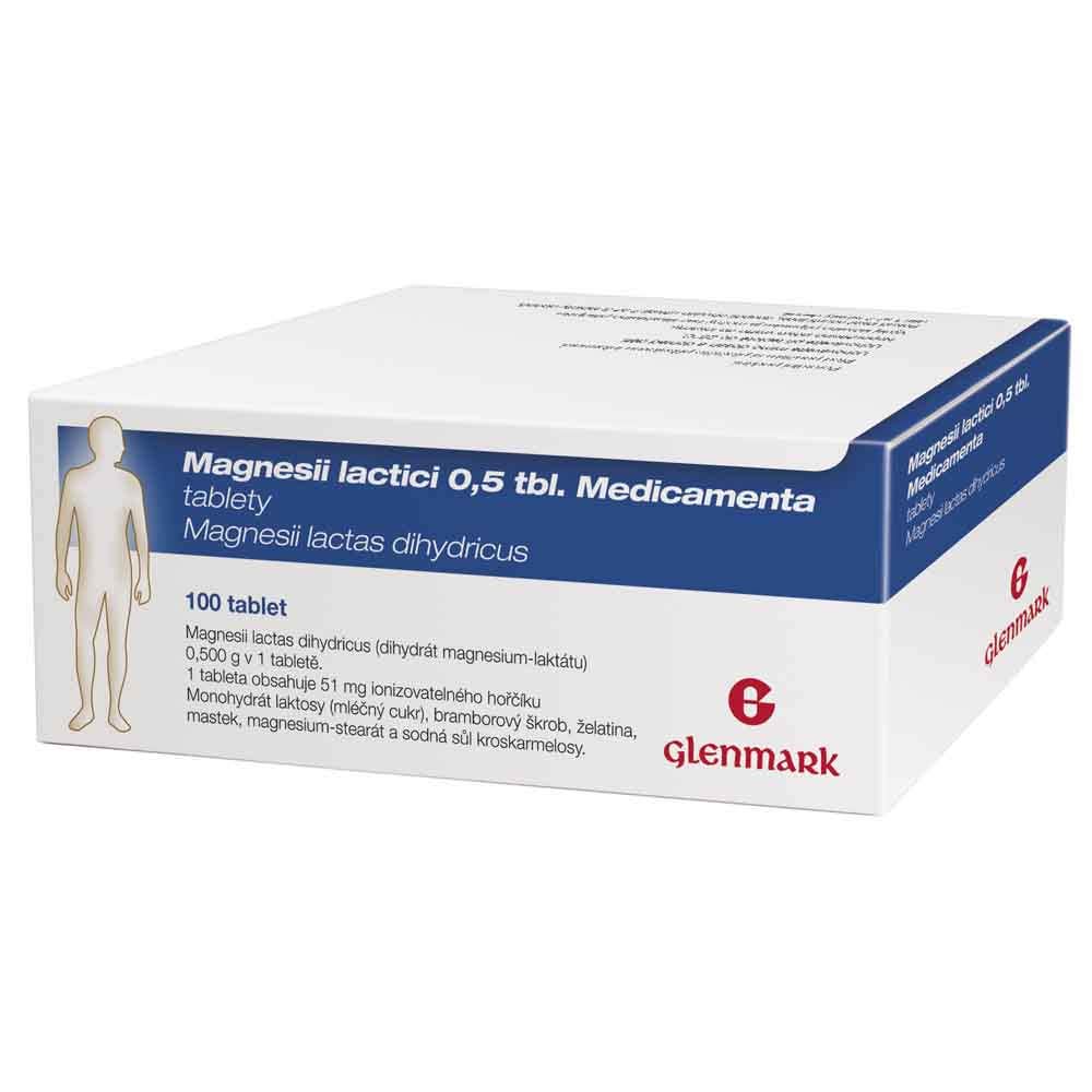 Glenmark Magnesii Lactici 0,5 tbl. Medicamenta 100 tablet 