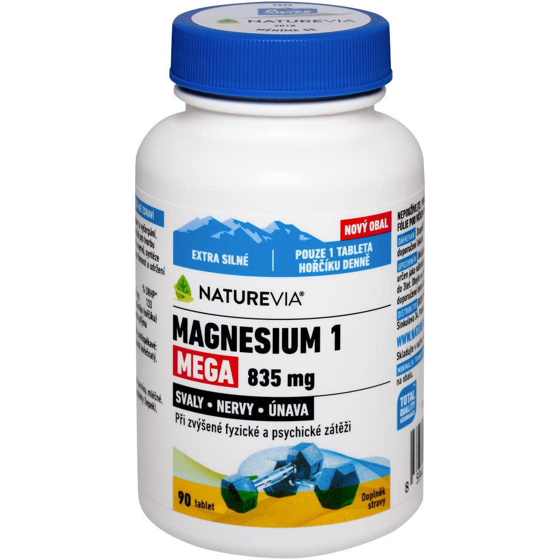Swiss NatureVia Magnesium 1 Mega 835 mg 90 tablet koupíte na Vitalpoint.cz
