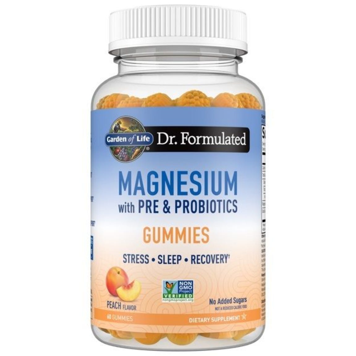 Garden of Life Dr. Formulated Magnesium s prebiotiky a probiotiky – Broskev medvídci 60 ks