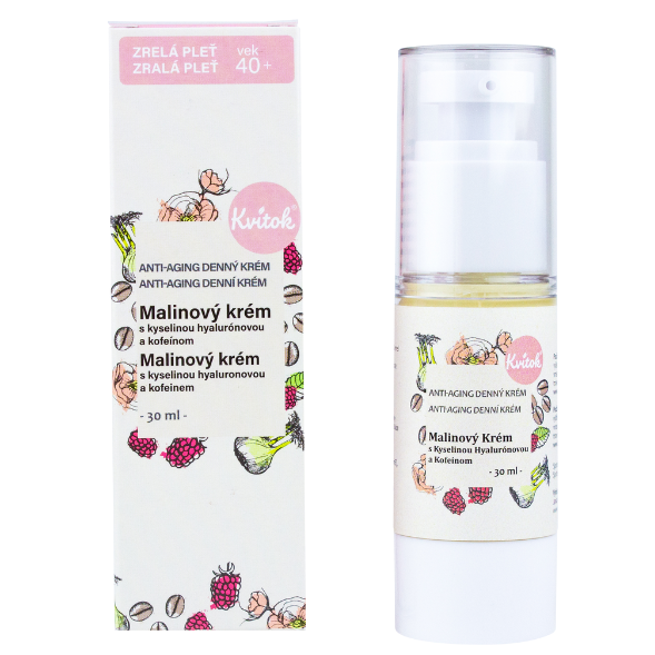Kvitok Malinový krém s kofeinem 40+ 30 ml