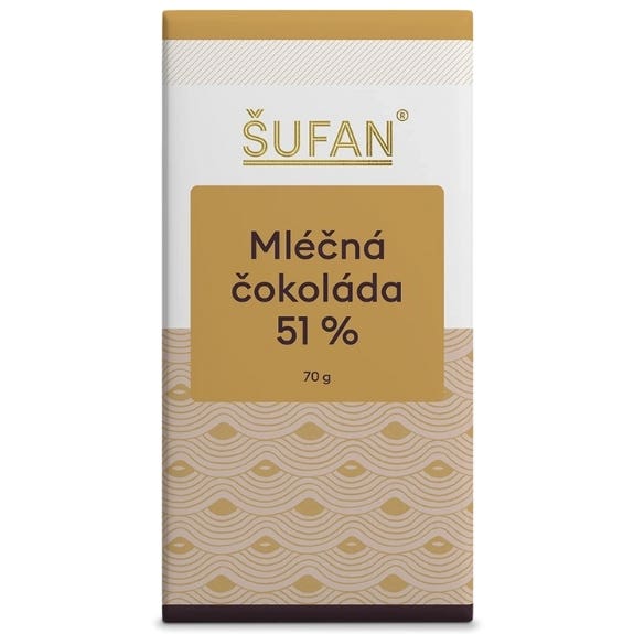 Šufan Mléčná tabulková čokoláda 51% 70 g Obrázek