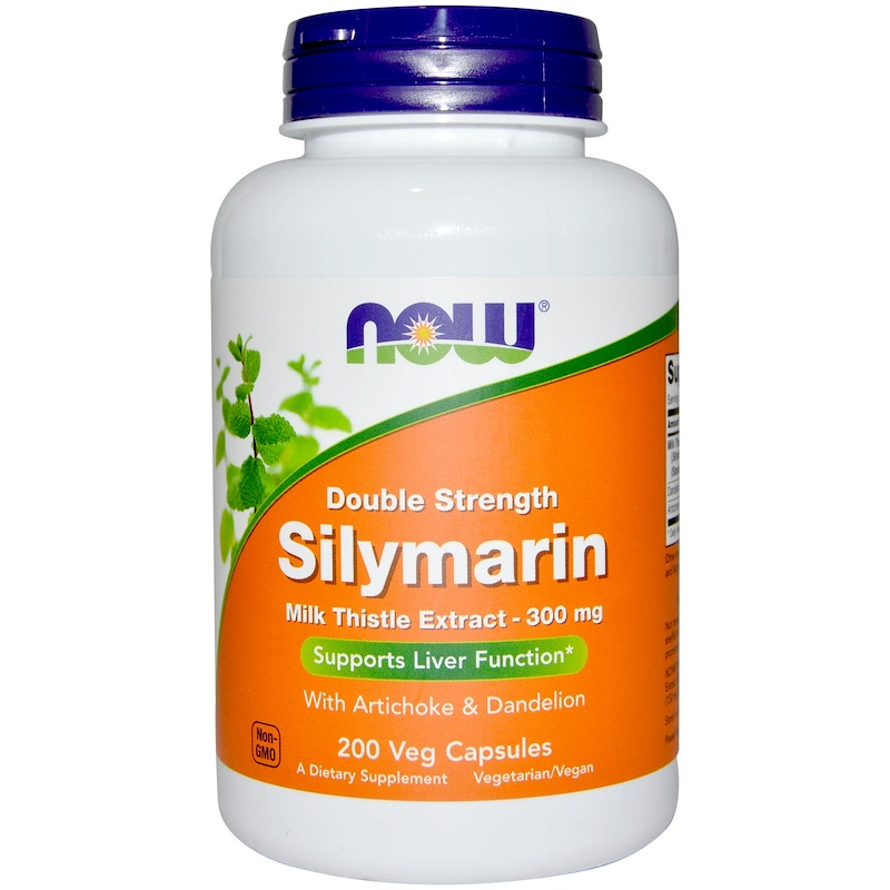 Now® Foods NOW Double Strength Silymarin milk thistle extract (extrakt z ostropestřce s artyčokem a pampeliškou), 300 mg, 200 rostlinných kapslí Obrázek