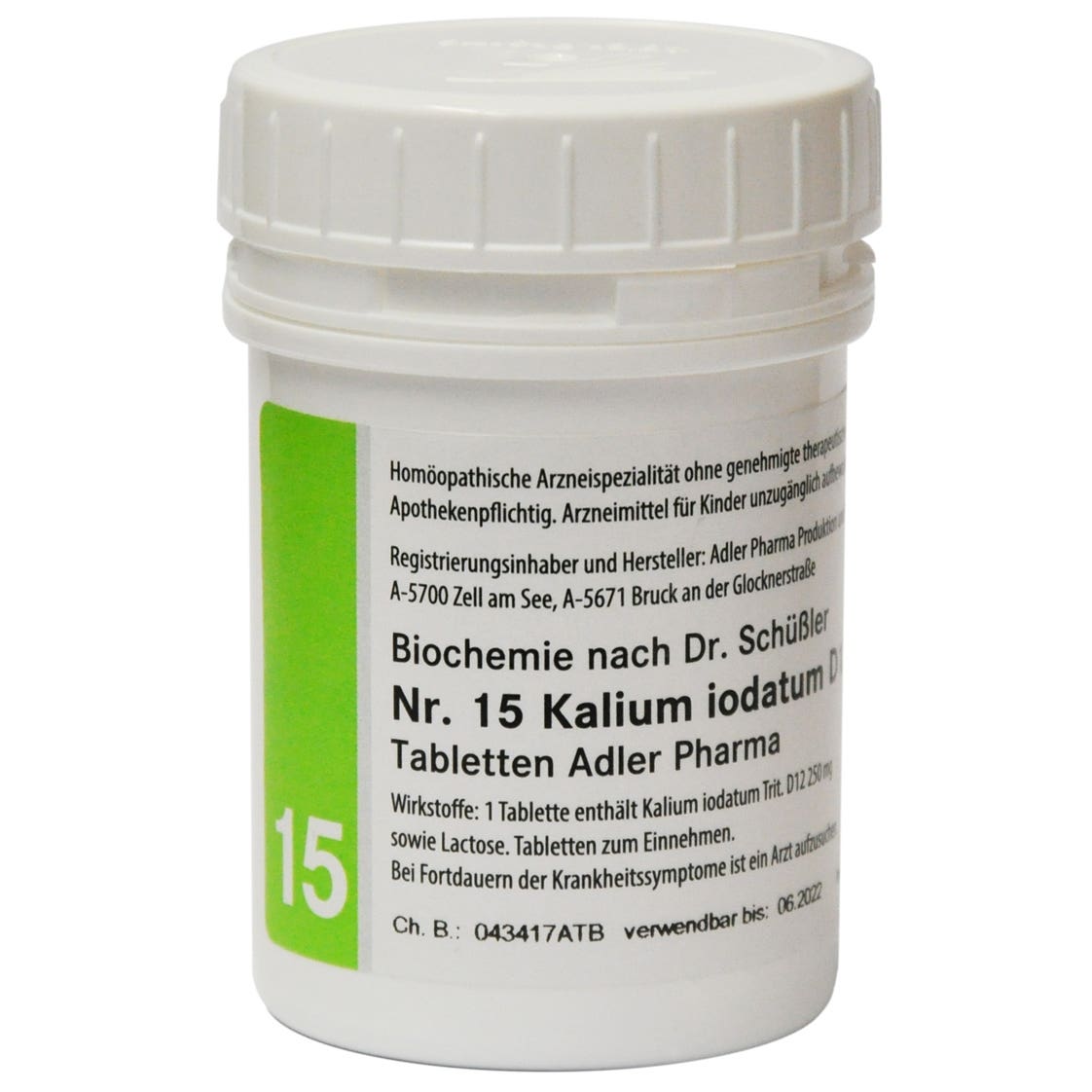 Adler Pharma Schüsslerovy soli - Nr. 15 Kalium iodatum D12 400 tablet
