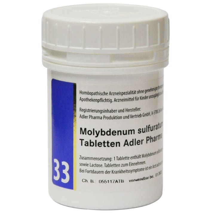 Adler Pharma Schüsslerovy soli - Nr. 33 Molybdenum sukfuratum D12 400 tablet