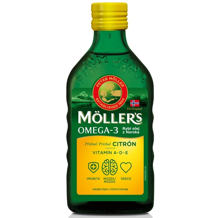 Mollers Omega 3 Citron rybí olej 250 ml Obrázek