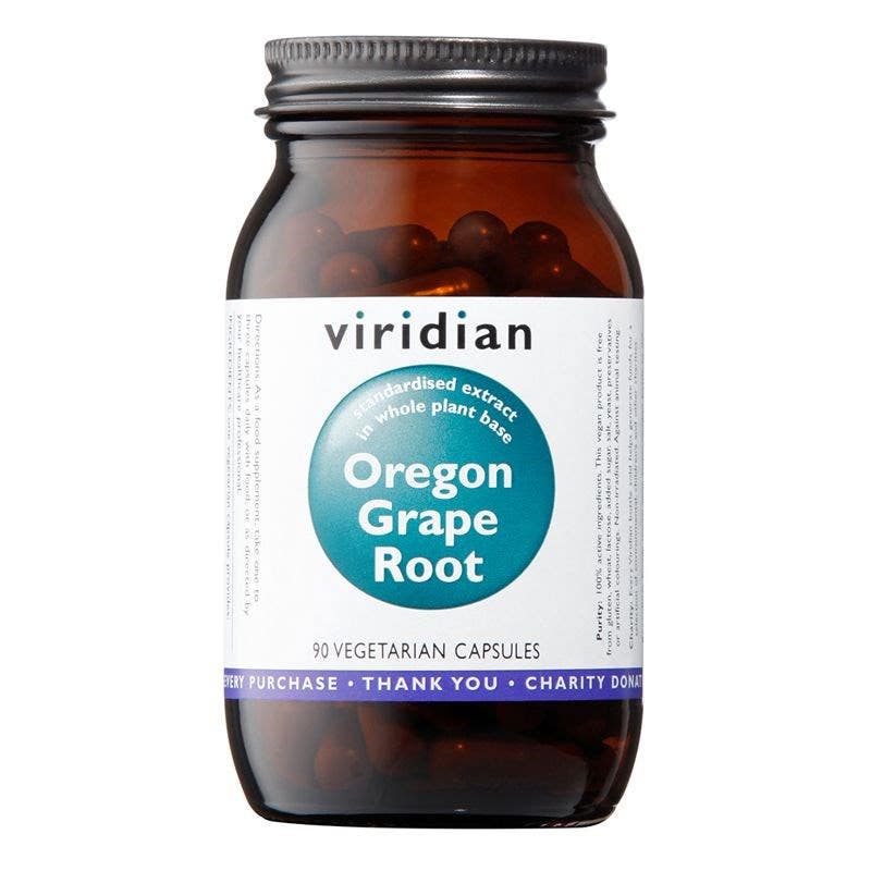 Viridian Oregon Grape Root -  Kořen Mahonie cesmínolisté 350 mg 90 kapslí