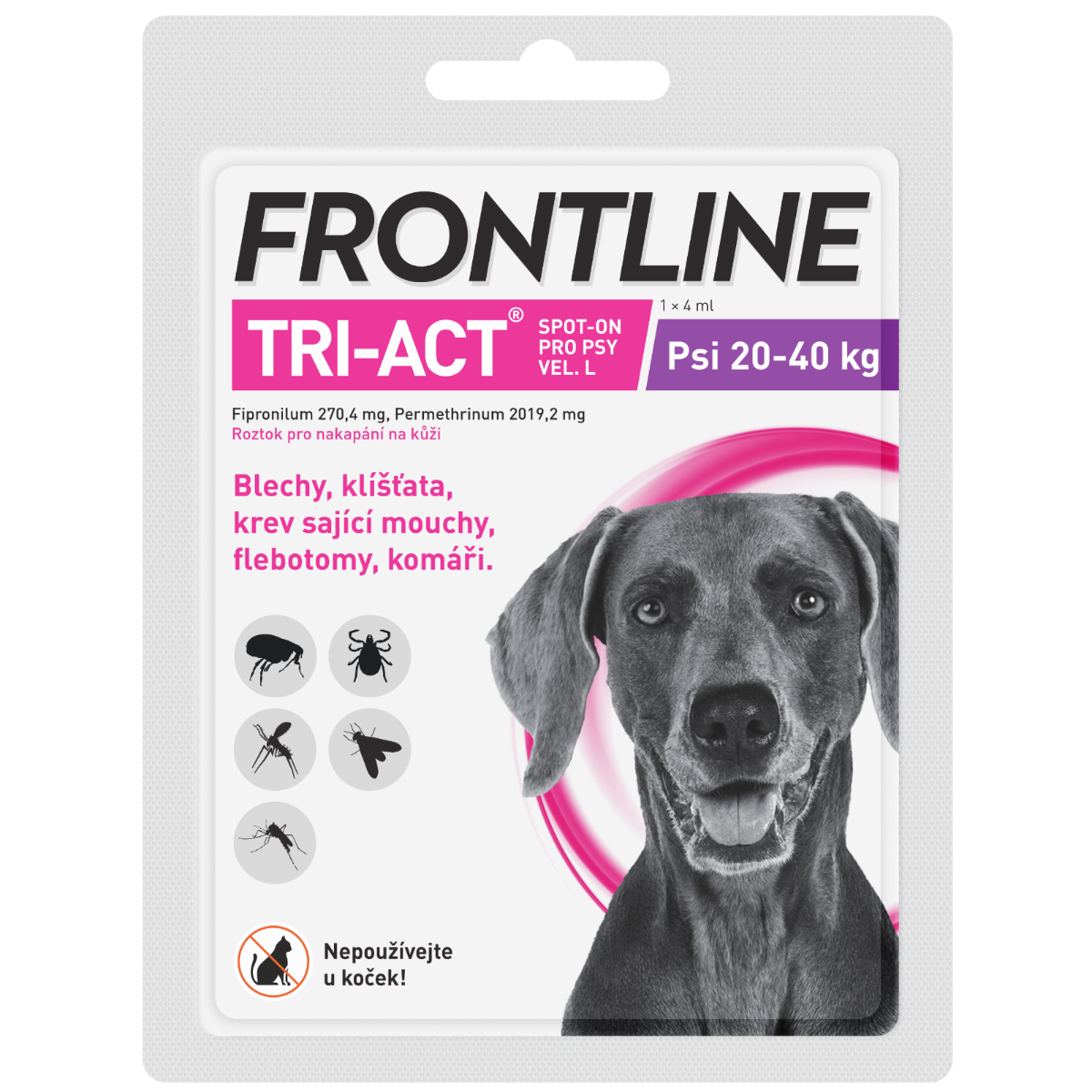Frontline Tri-act Spot-on L (20-40 kg) 1 pipeta