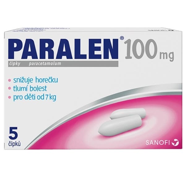 Paralen 100 mg 5 čípků